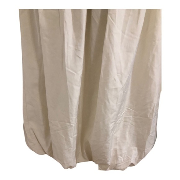 Cream puffy balloon bubble hem knit waist midi skirt size medium new - Picture 14 of 15